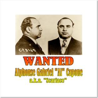 Wanted: Alphonse Gabriel "Al" Capone Posters and Art